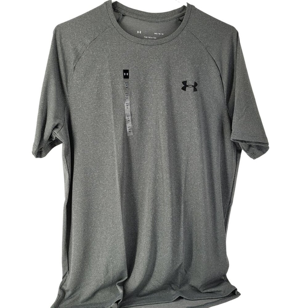 Under Armour HeatGear Mens Short Sleeve Shirt M Gray NWT